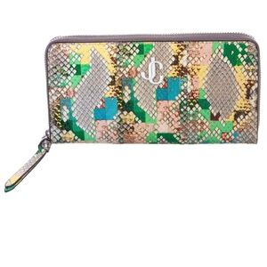 Jimmy Choo snakeskin continental wallet